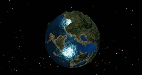 The world in the universe picture. 3d rendering.