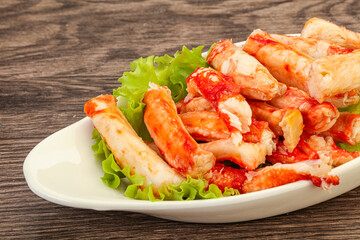 Natural luxury crab meat fillet