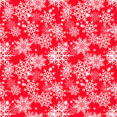 Christmas background watercolour with snowflakes.  Winter seamless pattern for Christmas textile, paper and wrapping. 