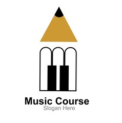 music course logo design concept