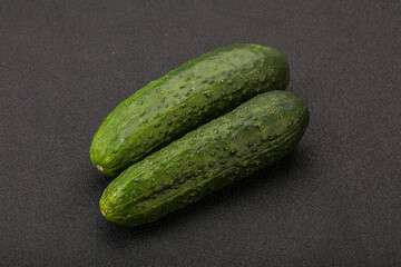 Ripe organic natural green cucumber