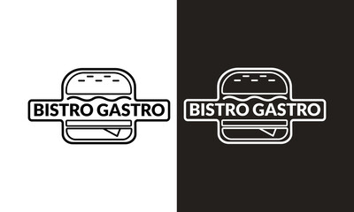Fast food  Hamburger cartoon logo