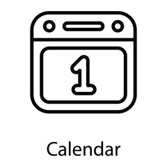 calendar vector line icon