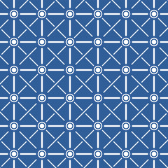 Fototapeta premium Japanese Square Weave Vector Seamless Pattern