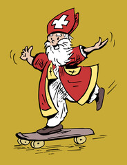 Colored Sinterklaas poster