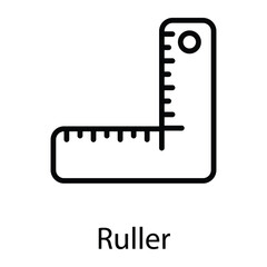 square ruler vector line icon