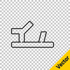 Black line Baby shoes icon isolated on transparent background. Sandal sign. Vector.