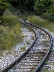 The Diakopto–Kalavryta railway, a historic  rack railway runnning 22 km from Diakopto through the Vouraikos Gorge to the old Mega Spilaion Monastery, Zachlorou and up to Kalavryta. Peloponnese, Greece