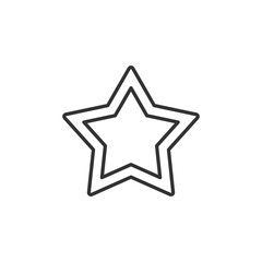 Favourite star icon. Vector black icon.
