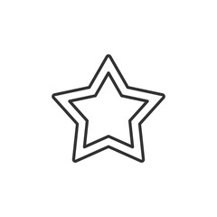 Favourite star icon. Vector black icon.