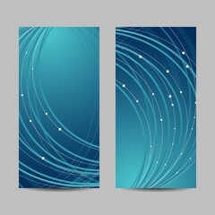 Vector illustration of banners with abstract waves