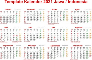 template calender jawa indonesia 2021