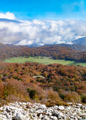 Monte Gennaro (Italy) - Also know as Monte Zappi, peak in the Monti Lucretili mountains, Lazio region, at 1271 meters, is the highest peak visible looking from Rome. Here in autumn during the foliage