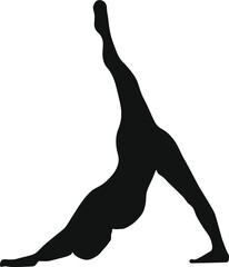 Fototapeta premium Silhouette Design from the Yoga in Black