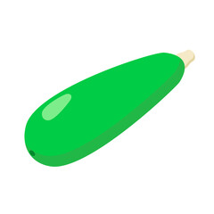 Isometric zucchini icon.Vector illustration isolated on white background.