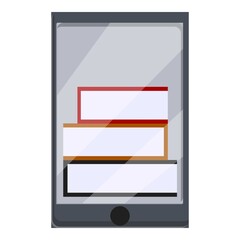 E-book reader application icon. Cartoon of e-book reader application vector icon for web design isolated on white background