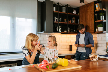 Teamwork in the kitchen