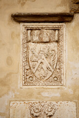 Exterior architectural detail of Santa Maria Novella church in Florence