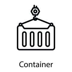 container line vector icon