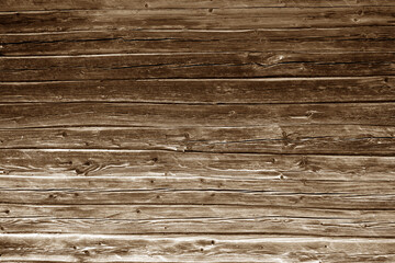Brown color wall of log house texture.
