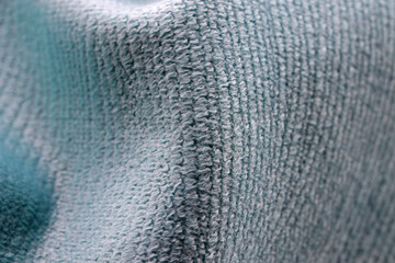 close-up of a blue fabric background