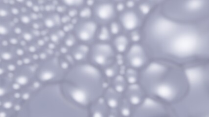 Abstract bokeh background of festive shiny silver bubbles