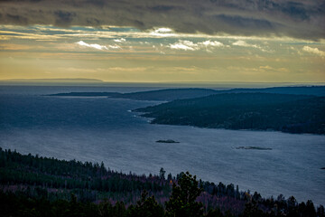 sunrise over the sea, sweden
