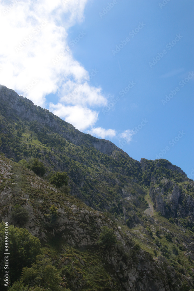 Poster mountainous landscape in northern spain