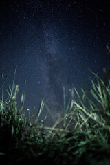 Fototapeta na wymiar starry sky at night with milky way