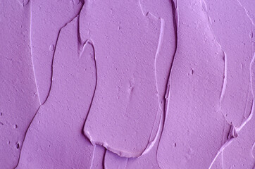 Purple clay (alginate face mask, body wrap, hair conditioner) texture close up, selective focus....