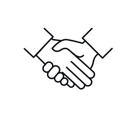 Partnership line icon. Handshake icon vector iconic design vector
