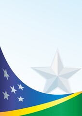 Obraz premium Flag of the Solomon Islands, template for the award, an official document with the flag and the symbol of the Solomon Islands