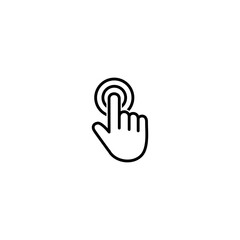 Hand Touch line icon, Hand cursor symbol vector