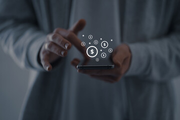 Freelance working concept, Online payment, Working from home, get paid online, bet payment concept.