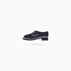 Shoes icon. Man shoe icon with shadow. Vector