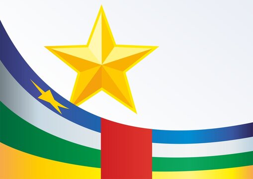 Flag of the Central African Republic, template for the award, an official document with the flag and the symbol of the Central African Republic