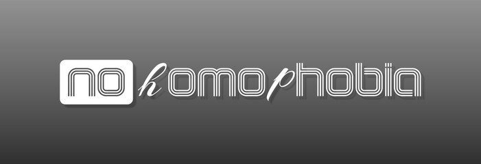 No homophobia con sfondo colorato