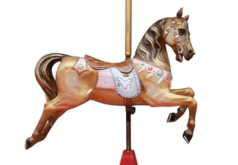 Cheval de bois d'un carrousel  © hcast