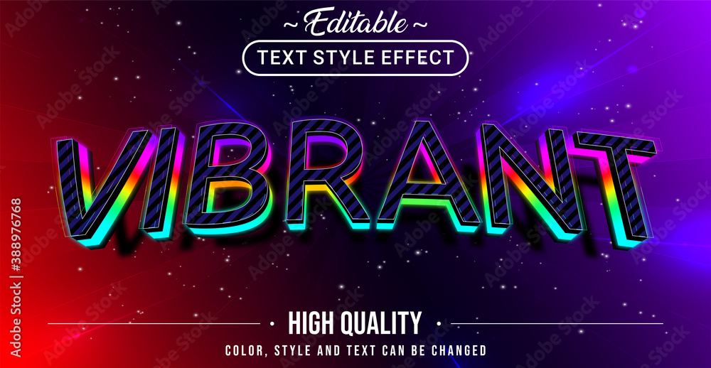 Poster editable text style effect - vibrant theme style.