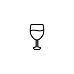 Wine glass icon vector, Wine glass symbol