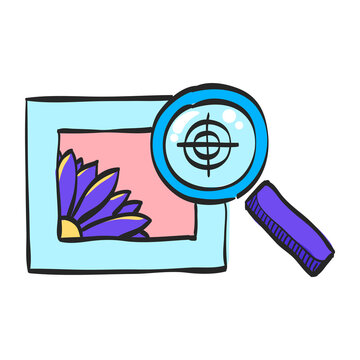 recommend clip art: Printing quality control icon in color drawing. Print shop service publisher desktop publishing