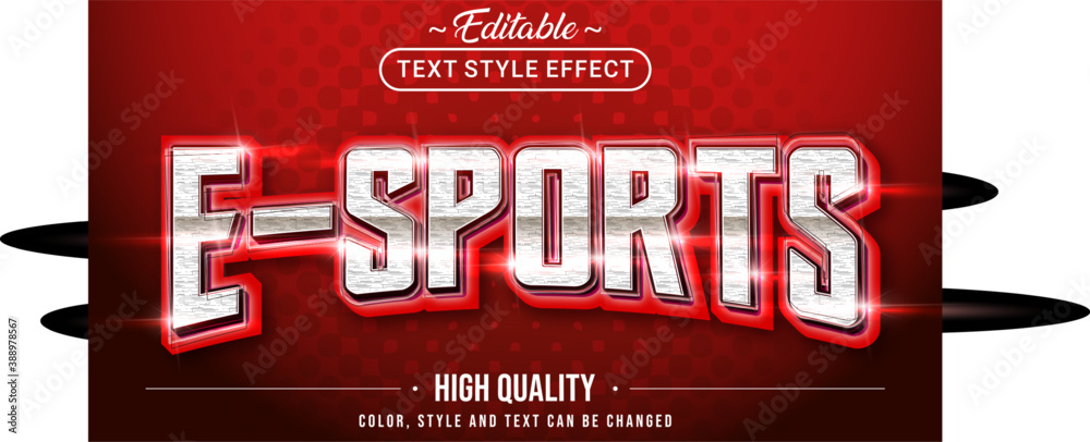 Poster editable text style effect - e-sports theme style.