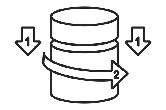 Child Resistant Pill Bottles Opening Method. Baby Proof Container. Lock Opening Instruction. Press, Pull From Top, Turn Cover Left. Poisoning Safety.Vector Outline Icon Illustration. Editable Stroke.