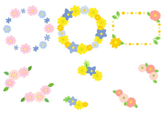 お花のフレーム　飾り