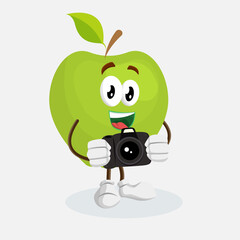 
cute mascot apple