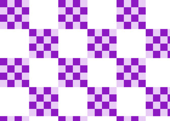 細かい市松模様　紫色