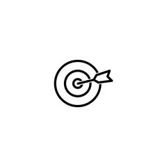 Target line icon. Target symbol vector
