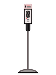vector illustration, floor hand sanitizer, COVID-19.  coronavirus, antiseptic touch dispenser