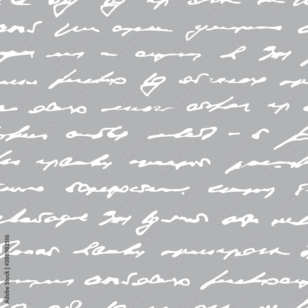 Poster vector seamless pattern. write text word. scrawl handwritten. vintage background. abstract script pa