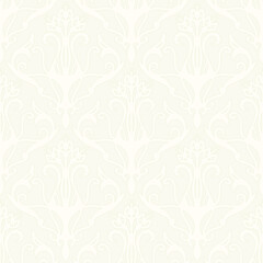 Baroque wallpaper. Seamless vector background ornate art deco decorative leaves. Damascus